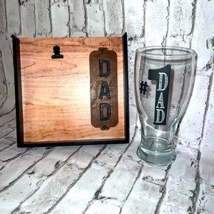 #1 Dad Glass Cup and Picture Frame!